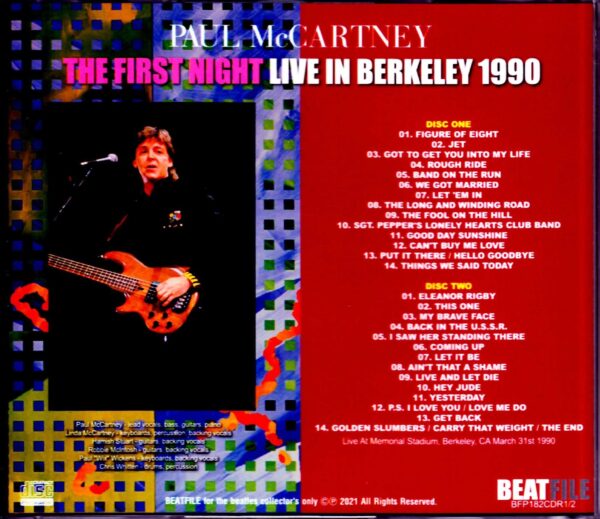 Paul McCartney/CA,USA 3.31.1990 Complete - Image 2