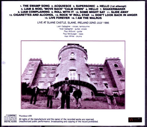 Oasis/UK 7.22.1995 DAT Master - Image 2