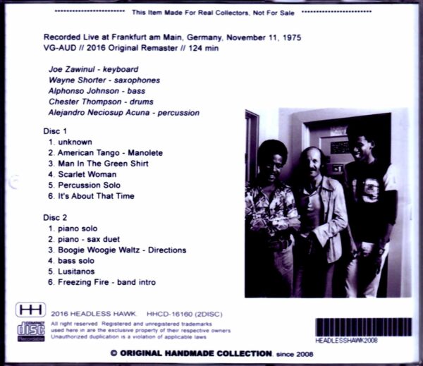 Weather Report/Germany 1975 - Image 2