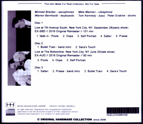 Steps Ahead,Michael Brecker,Mike Mainieri/NY,USA 1984 2Shows - Image 2