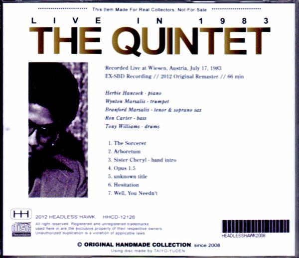 V.S.O.P. II Herbie Hancock,Wynton Marsalis,Ron Carter,Tony Williams,Branford Marsalis/Austria 1983 - Image 2