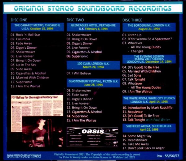 Oasis/Definitely Maybe Tour 1994 -1995 - Image 2