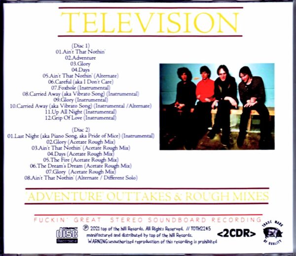 Television/Adventure Outtakes & Rough Mixes - Image 2