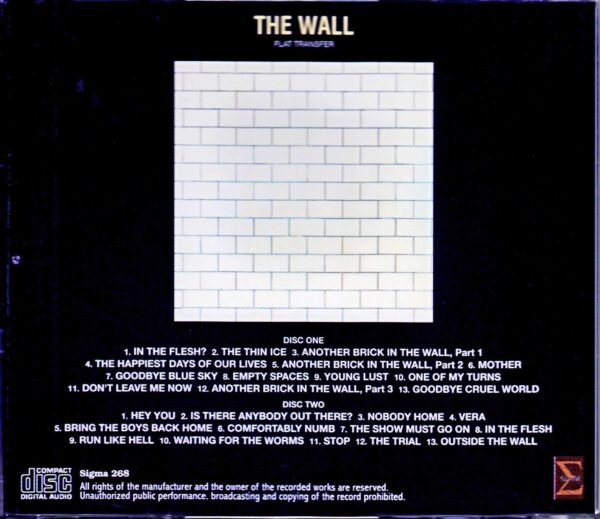 Pink Floyd/The Wall Flat Transfer - Image 2