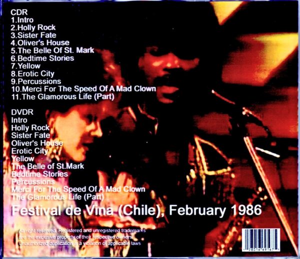 Sheila E./Chile 1986 S & V - Image 2