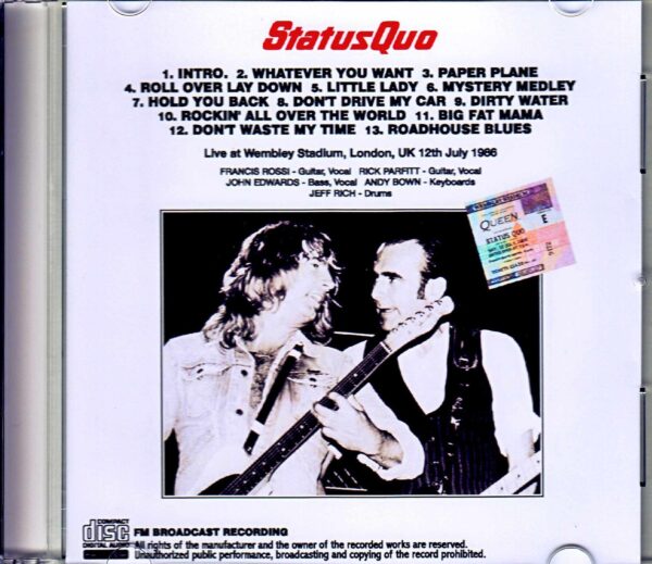 Status Quo/London,UK 1986 - Image 2