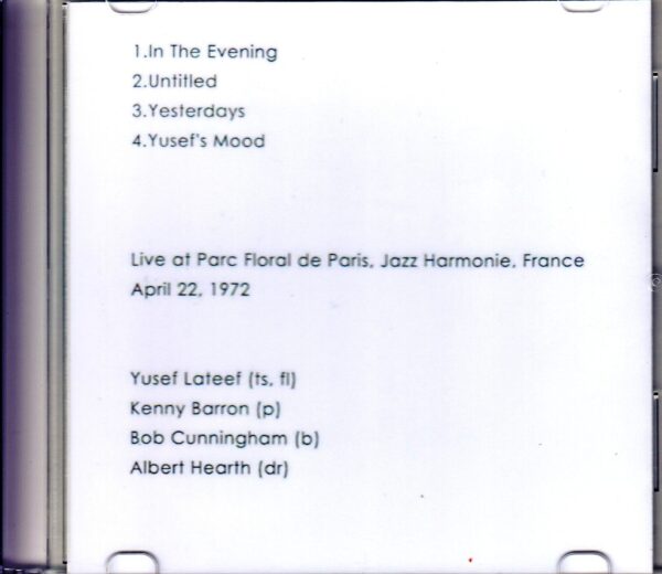 Yusef Lateef Quartet,Kenny Barron/France 1972 - Image 2