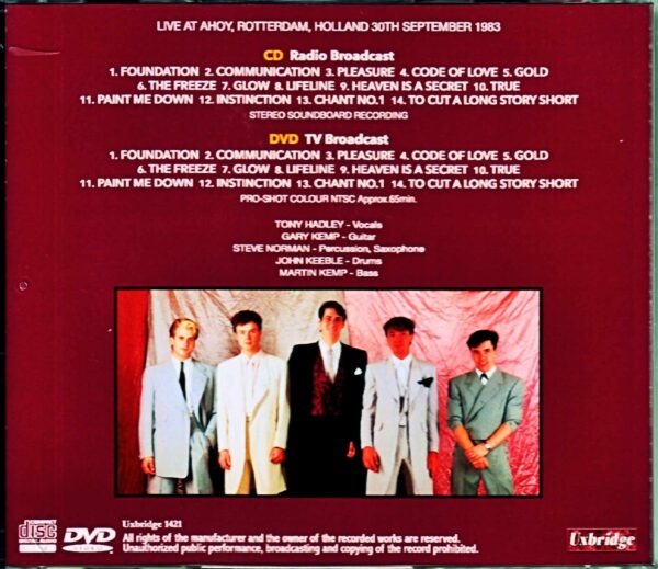 Spandau Ballet/Holland 1983 Complete S & V - Image 2