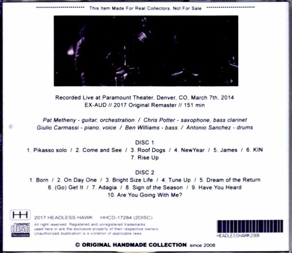 Pat Metheny Unity Band,Chris Potter/CO,USA 2014 - Image 2