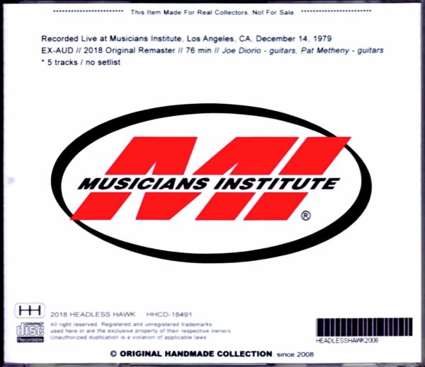 Pat Metheny, Joe Diorio/CA, USDA 1979 - Image 2