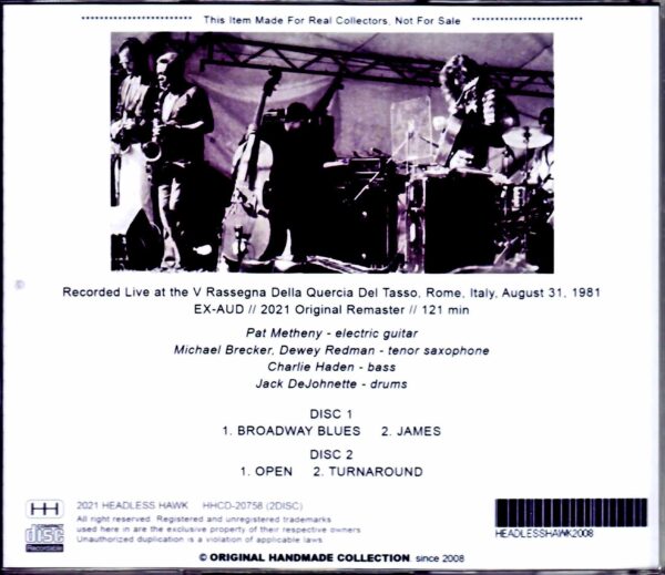 Pat Metheny,Charlie Haden/Italy 1981 - Image 2