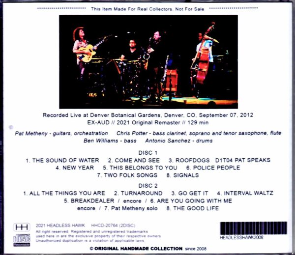Pat Metheny Unity Band,Chris Potter/CO,USA 2012 - Image 2
