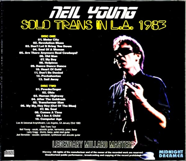 Neil Young/CA,USA 1983 Mike Millard Tapes Complete - Image 2
