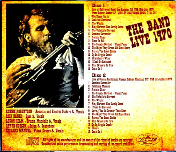The Band/CA,USA 1970 & more - Image 2