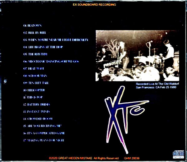 XTC/CA,USA 1980 - Image 2