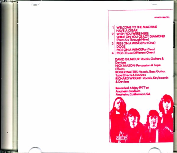 Pink Floyd/California Stockyard CA,USA 5.6.1977 Analogue Bootleg LP - Image 2