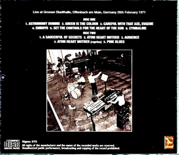 Pink Floyd/Germany 2.26.1971 1st Gen Cassettes New Transfer - Image 2