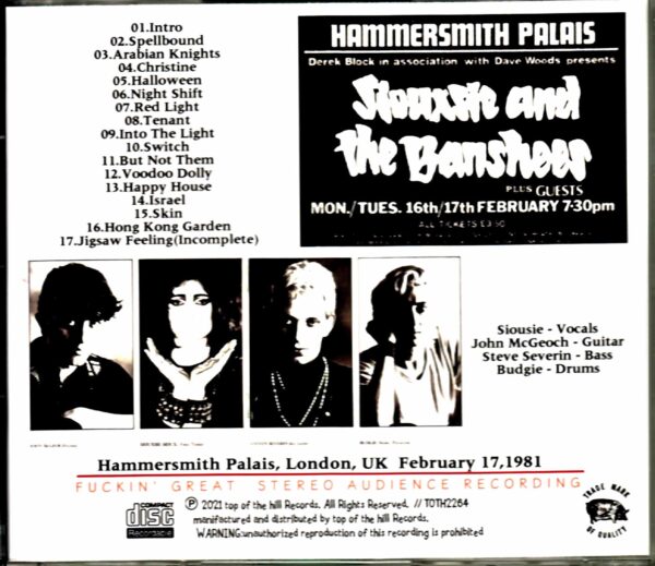 Siouxsie and the Banshees/London,UK 1981 Complete - Image 2