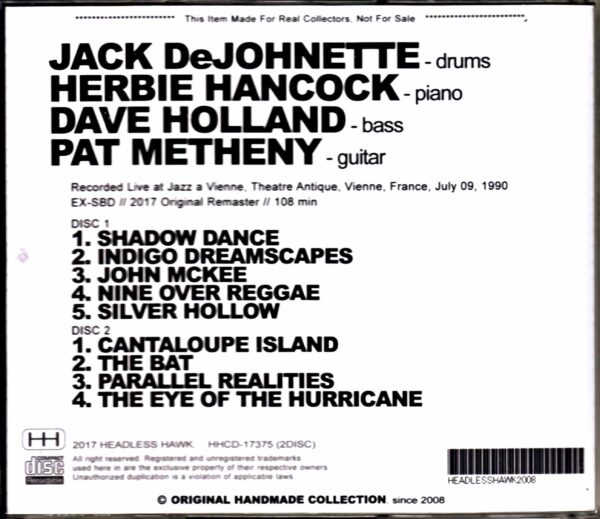 Pat Metheny,Herbie Hancock,Jack DeJohnette,Dave Holland/France 7.9.1990 - Image 2