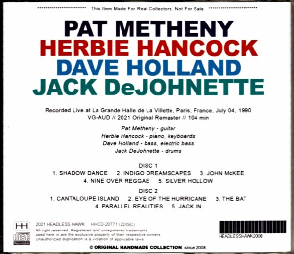 Pat Metheny,Herbie Hancock,Jack DeJohnette,Dave Holland/France 7.4.1990 - Image 2
