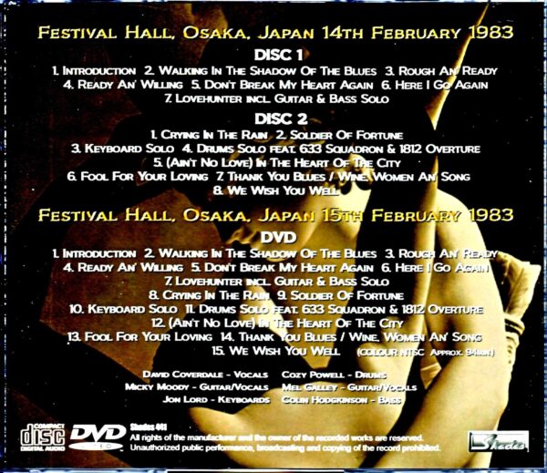 Whitesnake/Osaka,Japan 1983 2Days S & V - Image 2