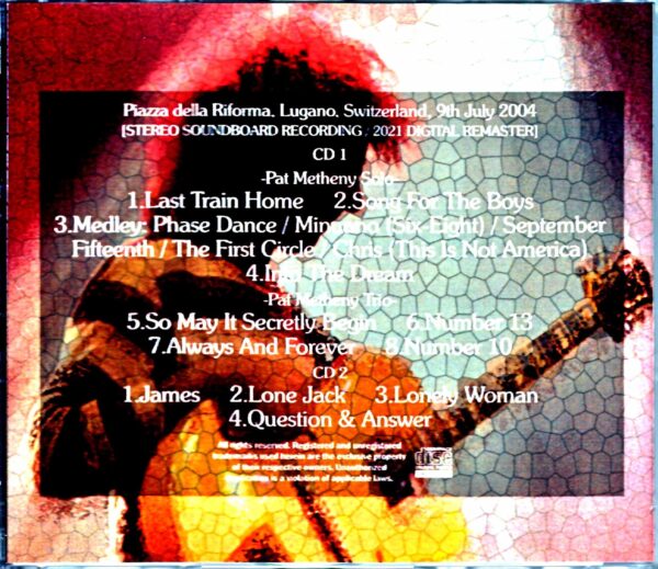 Pat Metheny Trio/Switzerland 2004 S & V Digital Remaster Edition - Image 2
