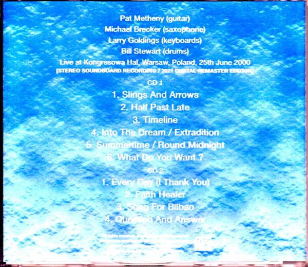 Pat Metheny,Michael Brecker Quartet/Poland 2000 S & V Complete Digital Remaster Edition - Image 2