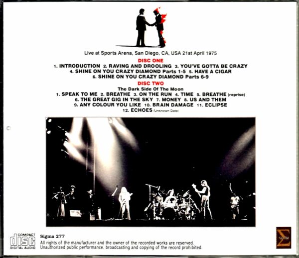 Pink Floyd/CA,USA 4.21.1975 Upgrade - Image 2