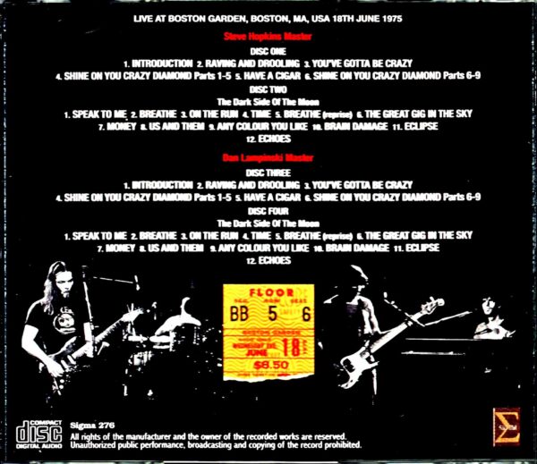Pink Floyd/MA,USA 1975 Unprocessed Masters - Image 2
