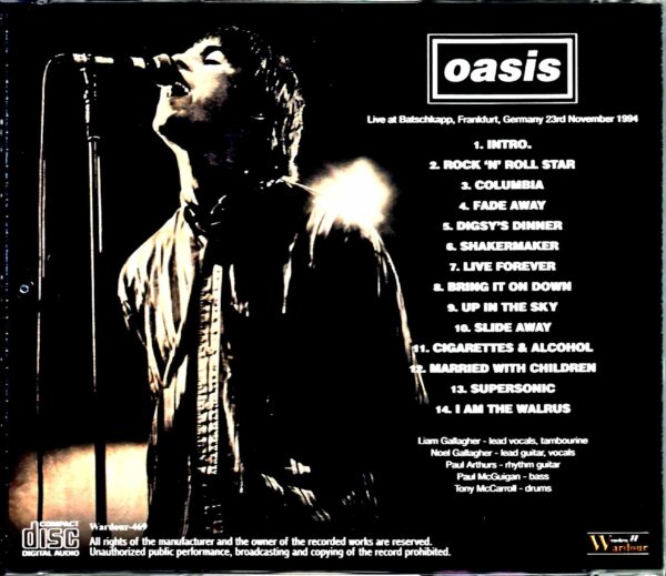 Oasis/Germany 1994 DAT Master - Image 2