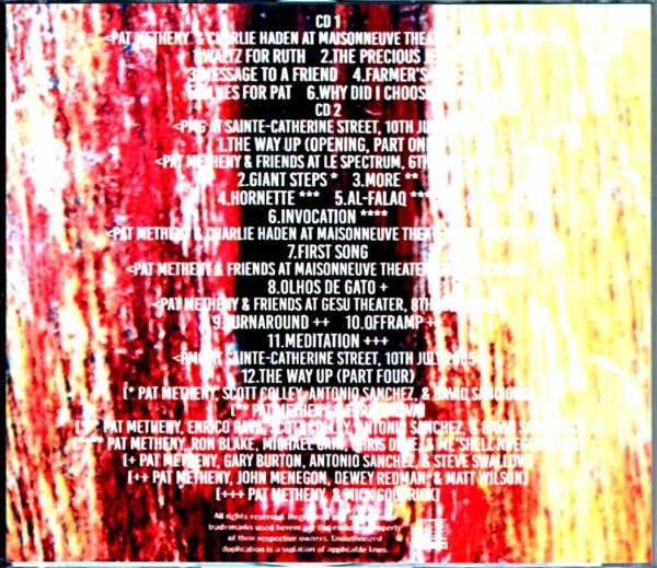 Pat Metheny/Canada 2005 S & V 2021 Digital Remaster Edition - Image 2