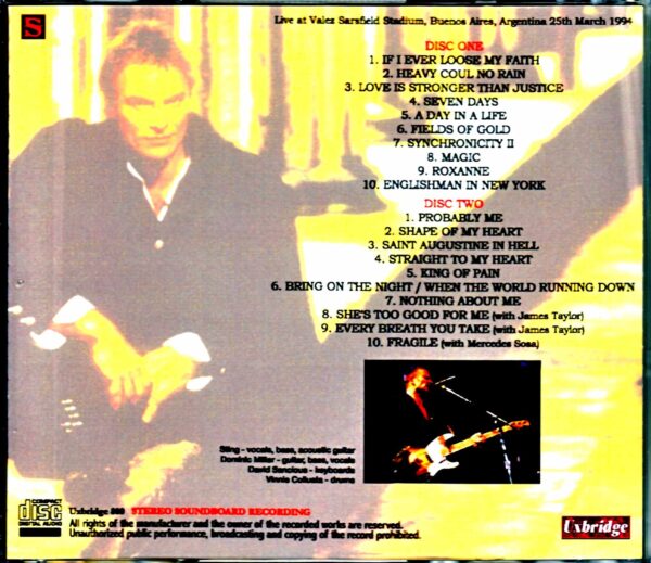 Sting/Argentina 1994 - Image 2