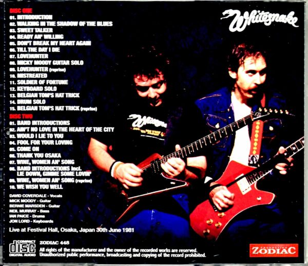 Whitesnake/Osaka,Japan 6.30.1981 Upgrade - Image 2
