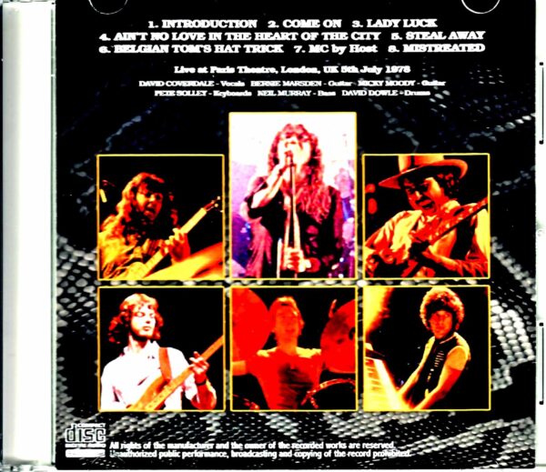 Whitesnake/London,UK 1978 FM Off Air Master - Image 2
