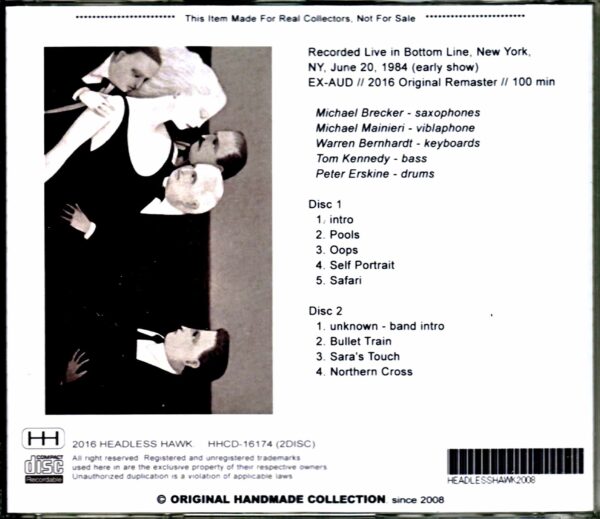 Steps Ahead Michael Brecker,Mike Mainieri/NY,USA 6.20.1984 Early Show - Image 2
