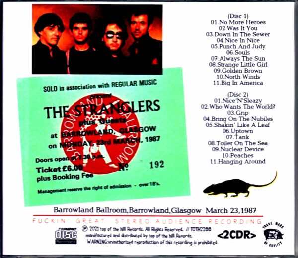 Stranglers/Glasgow,UK 1987 - Image 2