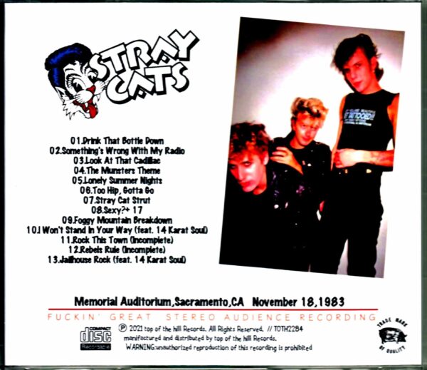 Stray Cats/CA,USA 11.18.1983 - Image 2