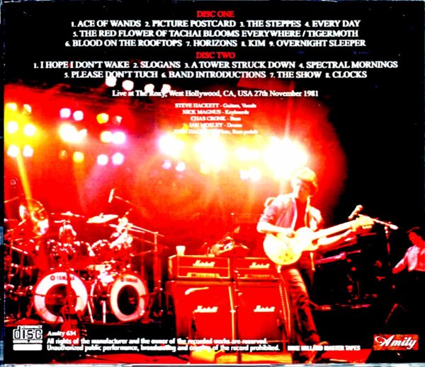Steve Hackett/CA,USA 1981 Mike Millard Master Tapes - Image 2