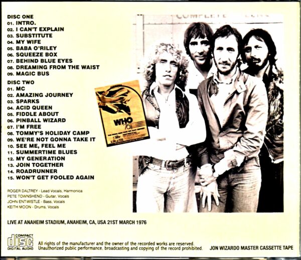The Who/CA,USA 1976 Upgrade - Image 2