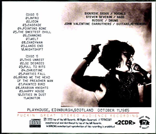 Siouxsie & the Banshees/Scotland,UK 1985 Complete - Image 2