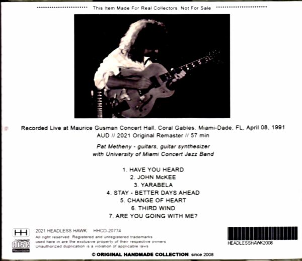 Pat Metheny with University of Miami Concert Jazz Band/FL,USA 1991 - Image 2