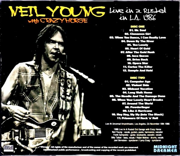 Neil Young with Crazy Horse/CA,USA 1986 Complete - Image 2