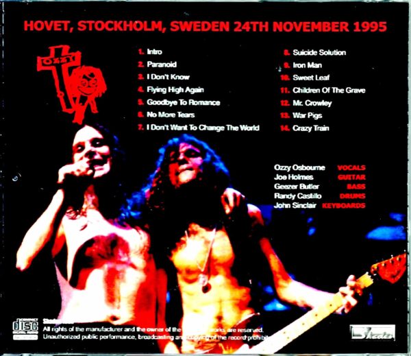 Ozzy Osbourne/Sweden 1995 - Image 2
