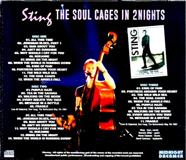 Sting/Netherlands 1991 2Shows - Image 2