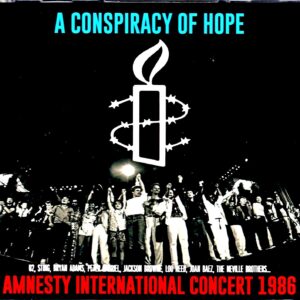 Various Artists Sting, U2, Bryan Adams, Lou Reed, Peter Gabriel, Jackson Browne/Amnesty International Benefit Concert CA, USA 1986