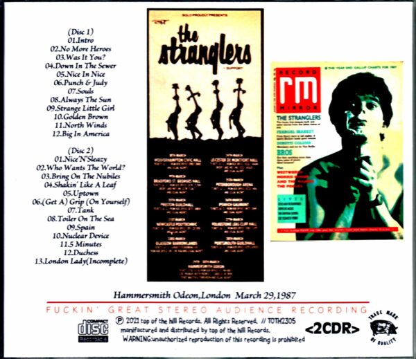 Stranglers/London,UK 3.29.1987 - Image 2