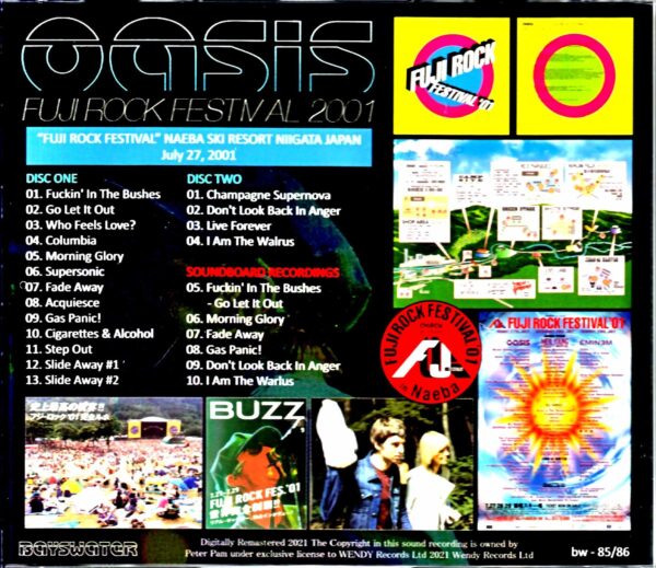 Oasis/Niigata,Japan 2001 Complete - Image 2