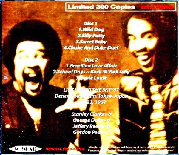 Stanley Clarke,George Duke Project/Tokyo,Japan 1981 - Image 2