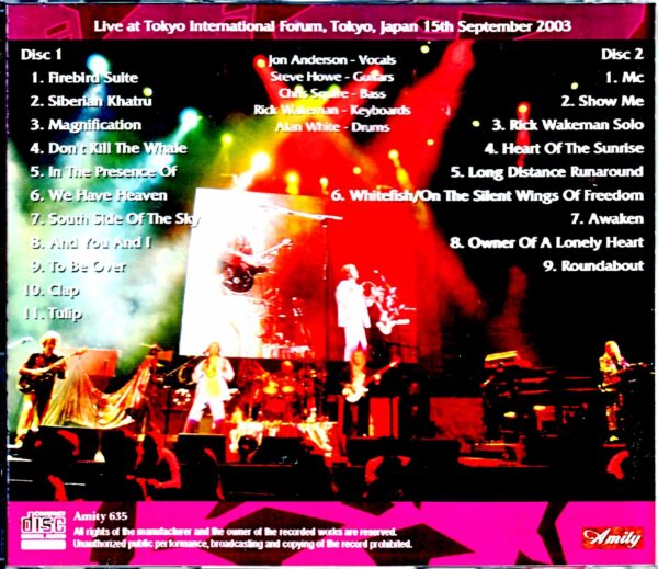 Yes/Tokyo,Japan 9.25.2003 - Image 2