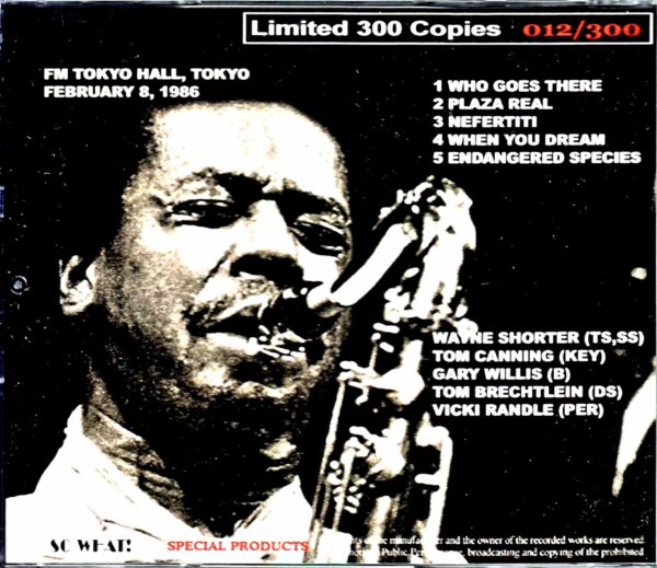 Wayne Shorter Quintet/Tokyo,Japan 1986 - Image 2